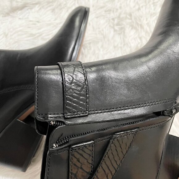 NO BOX Women Coach Patricia Mat Leather Ankle Bootsin  Black Size 6.5 - Picture 7 of 10